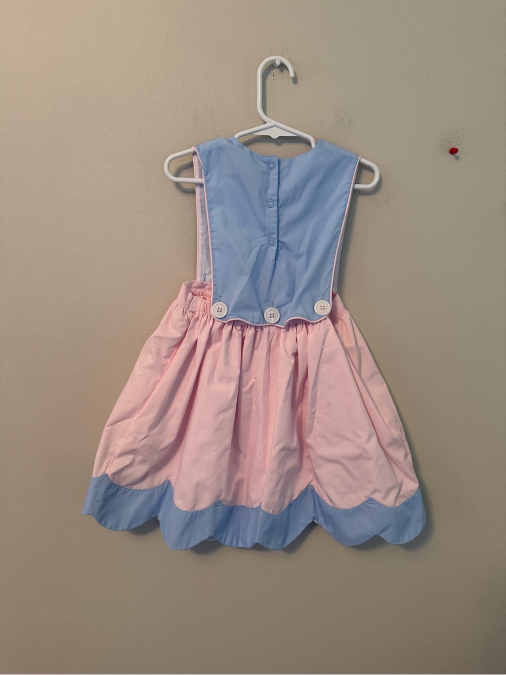 The Beaufort Bonnet Company Pink & Light Blue Girls Sundress with Swan Appliqué - Picture 2 of 5